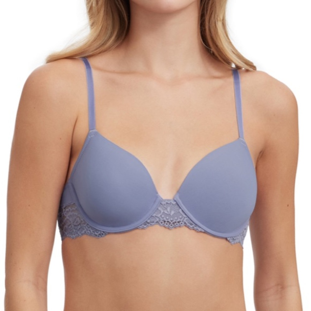 ❤️3X20 HONEYDEW Underwire Light Padding Lace Wings Grey Bra | 36B